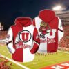 Utah Utes 1 Zip Hoodie 3D