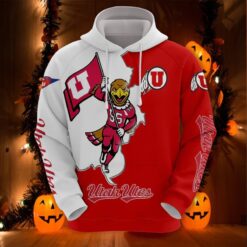 Utah Utes 2 Zip Hoodie 3D